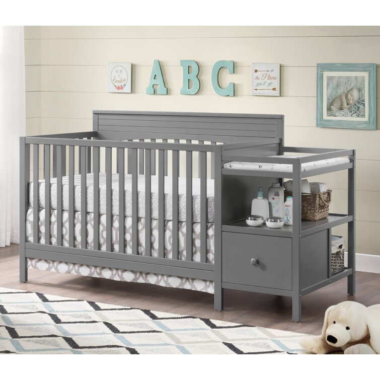 Wayfair crib store with changing table